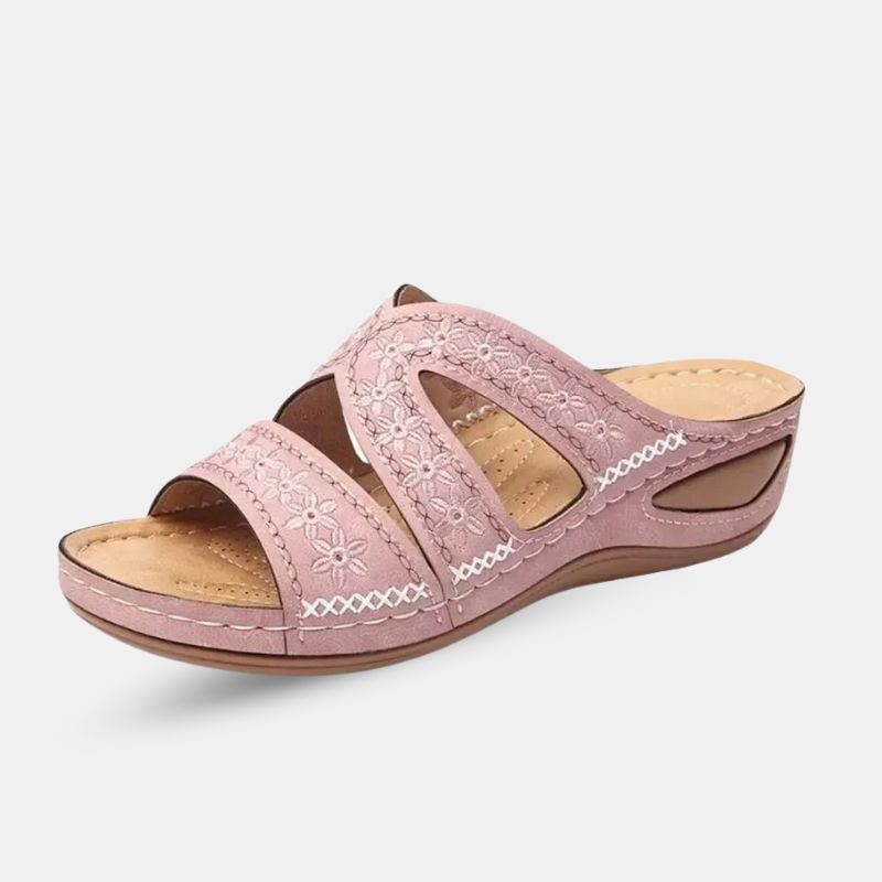Sandale Orthopédique Femme Compensée Style Vintage