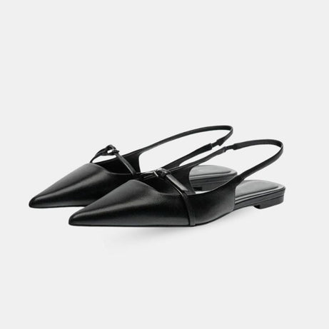 Sandale Stylée Noire avec Bout Pointu