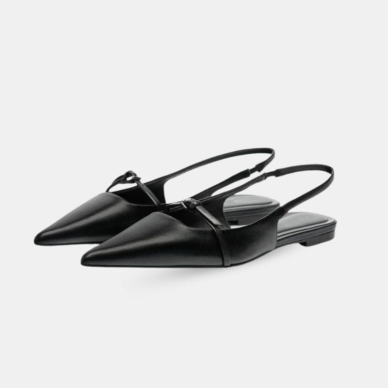Sandale Stylée Noire avec Bout Pointu