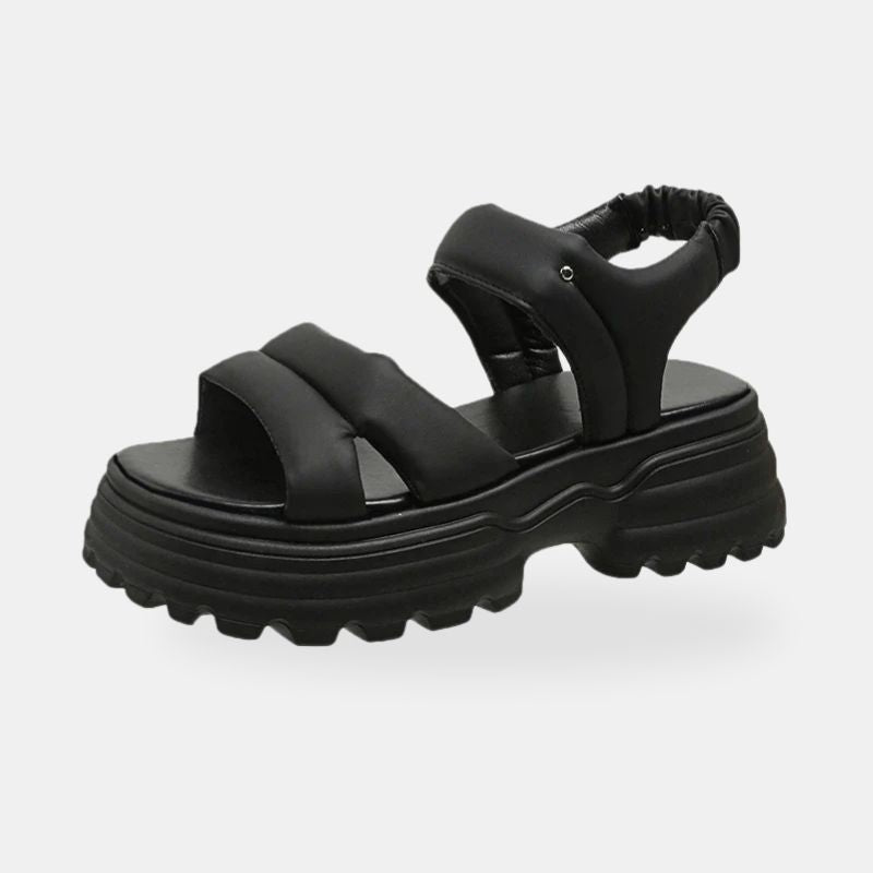 Sandale Talon Plateforme avec Fermeture Élastique