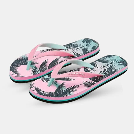 Sandale Tong Femme Style Rétro avec des Palmiers