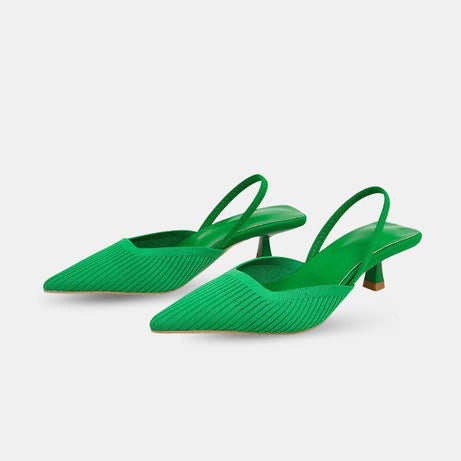 Sandale Verte et Élégante avec Talon