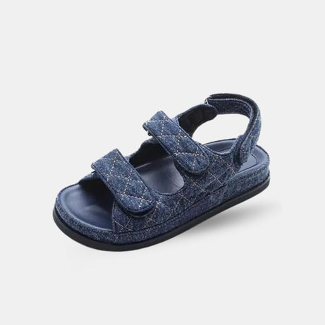 Sandales Style Romain Bleu Avec Scratch