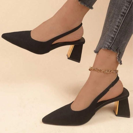 Sandales à Talons Épais avec Lanières Élégantes