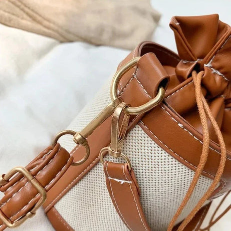 Sac à main seau beige clair tendance