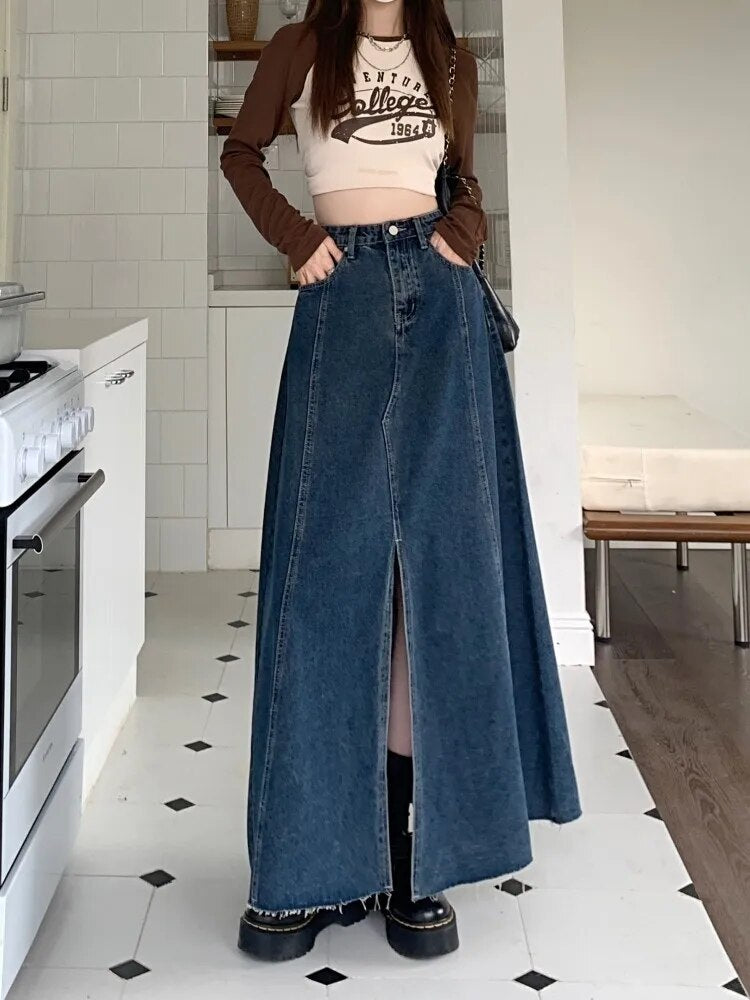Jupe en jean vintage pour femme elizzy