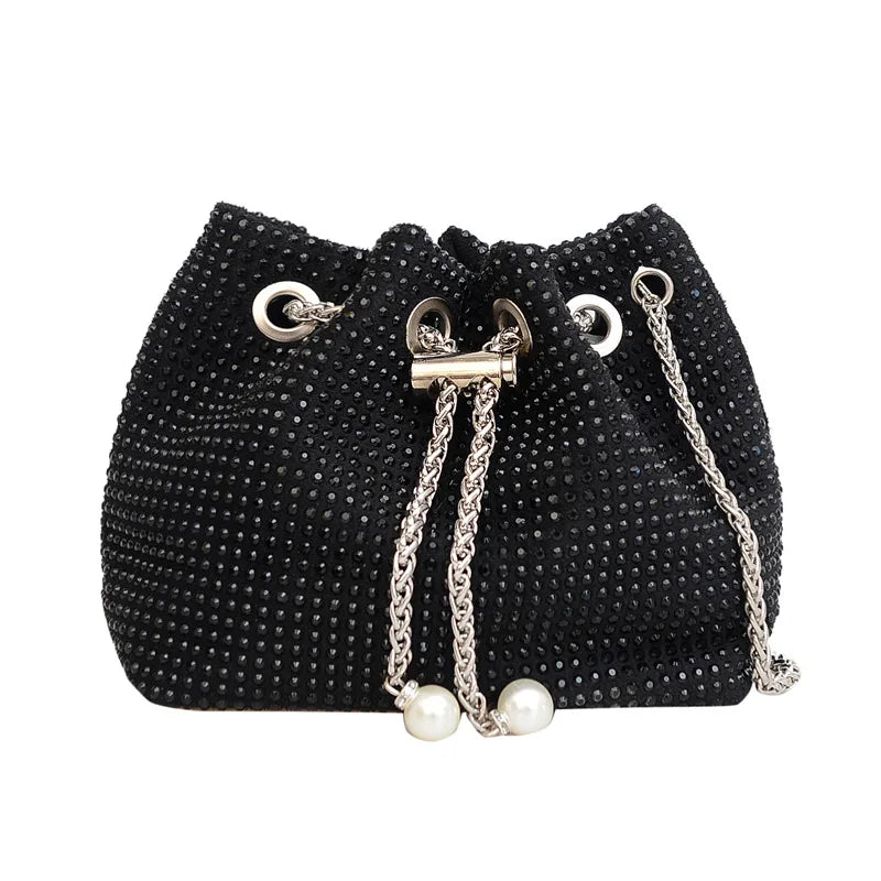 Sac Femme Bourse Souple à Strass