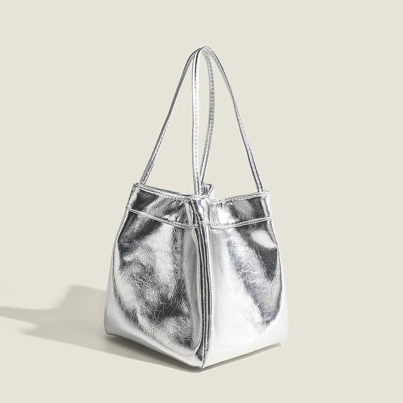 Sac Femme Seau Argenté