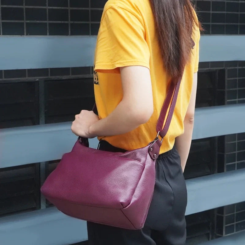 Sac à main cuir souple bandoulière femme