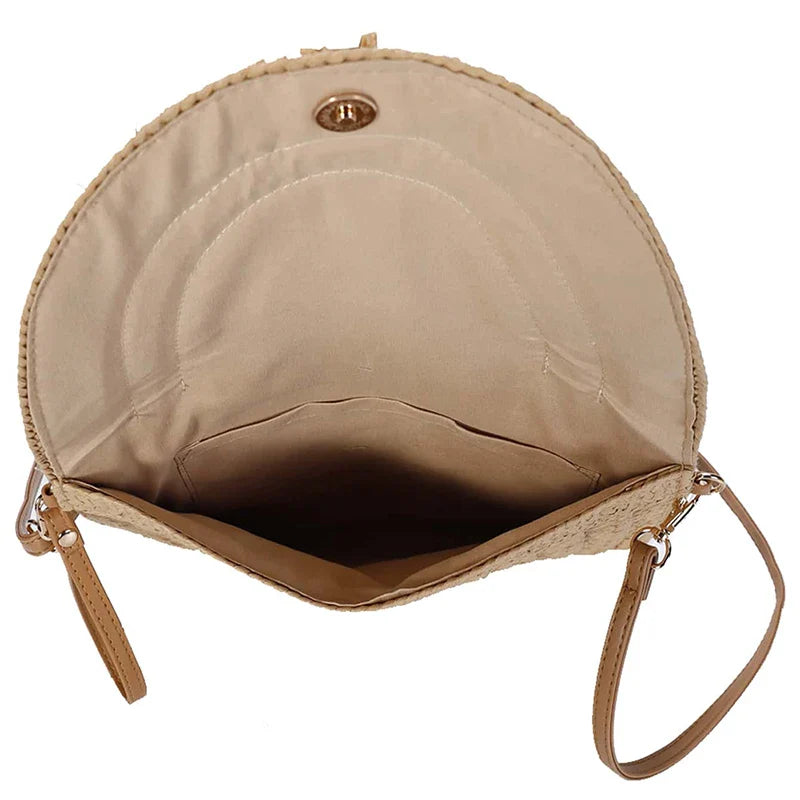 Sac Tricoté en Paille avec Bandoulière