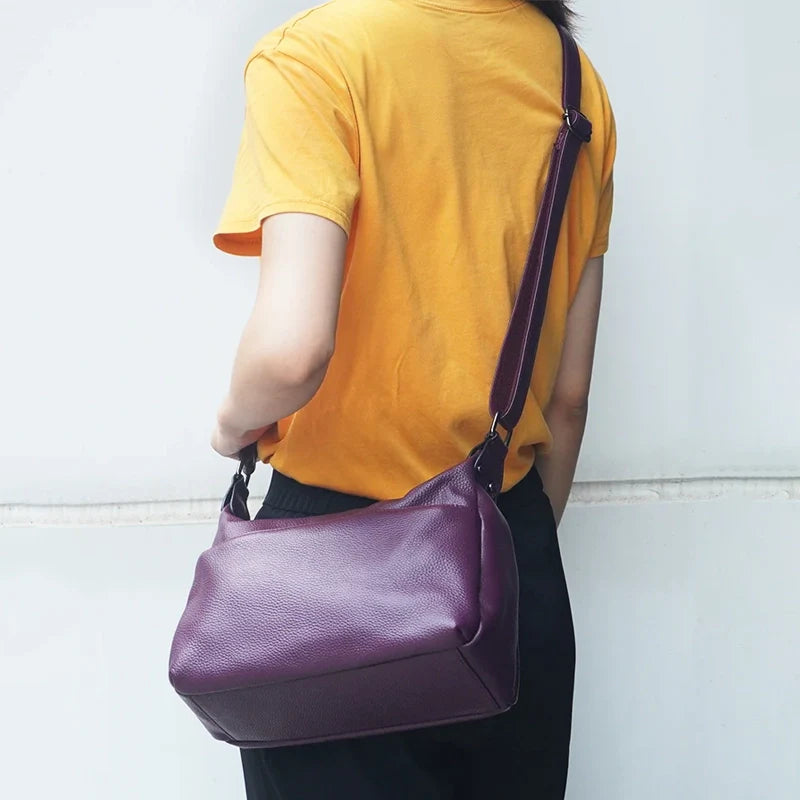 Sac à main cuir souple bandoulière femme