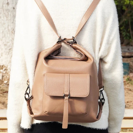 Sac à main cuir souple dos et bandoulière
