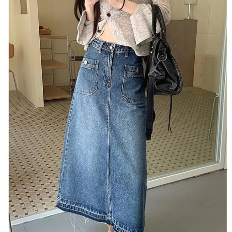 Jupes en Jean Long pour Femmes Skido