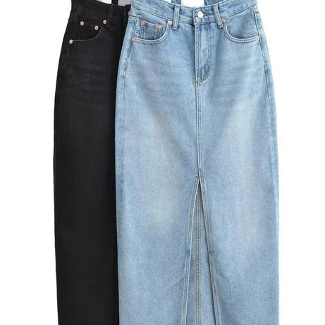 Jupe en jean Taille Haute Maxi pour Femme Milly