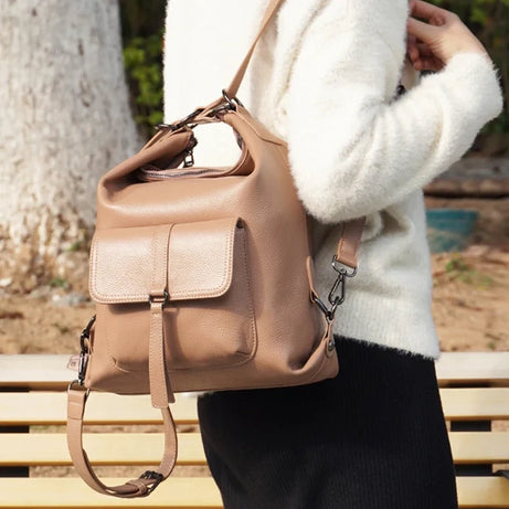 Sac à main cuir souple dos et bandoulière