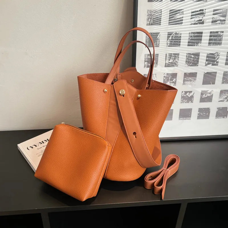 Sac Femme Seau Marron et Luxueux