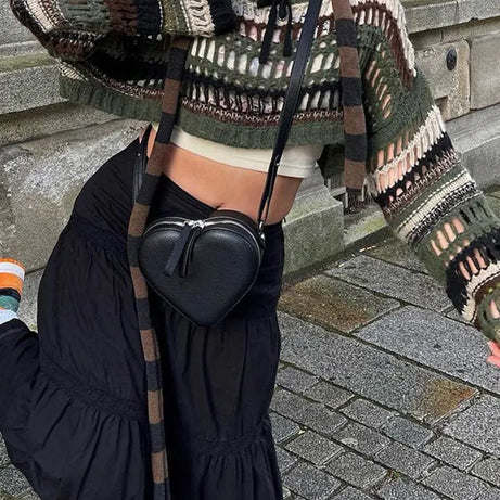 Damen-Pullover mit ausgehöhltem, gestreiftem Fischnetz
