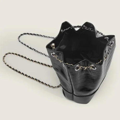 Sac Bourse Brillant Effet Peau de Crocodile