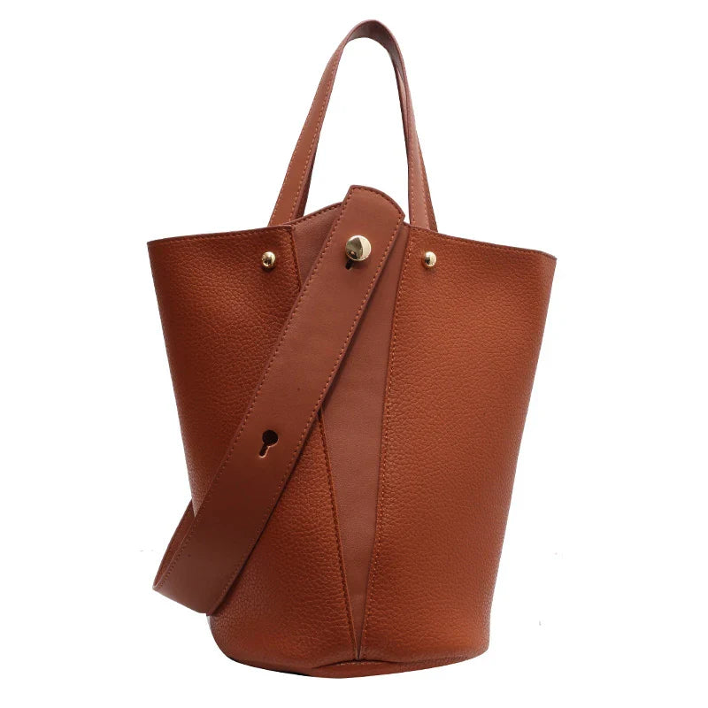 Sac Femme Seau Marron et Luxueux
