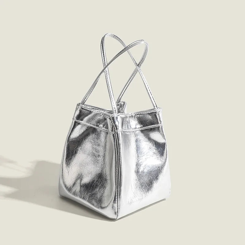 Sac Femme Seau Argenté