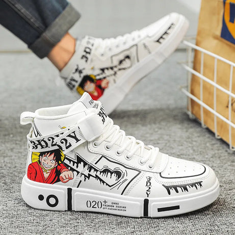 Chaussure manga one piece - Baskets hautes respirantes pour fans d'Anime