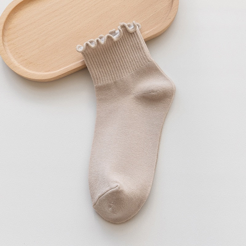 Chaussettes douces pour femmes avec finition ondulée Blakely