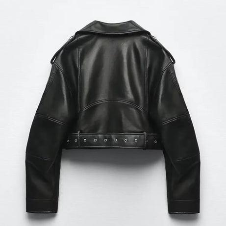 Veste de motard à fermeture Éclair pour femme