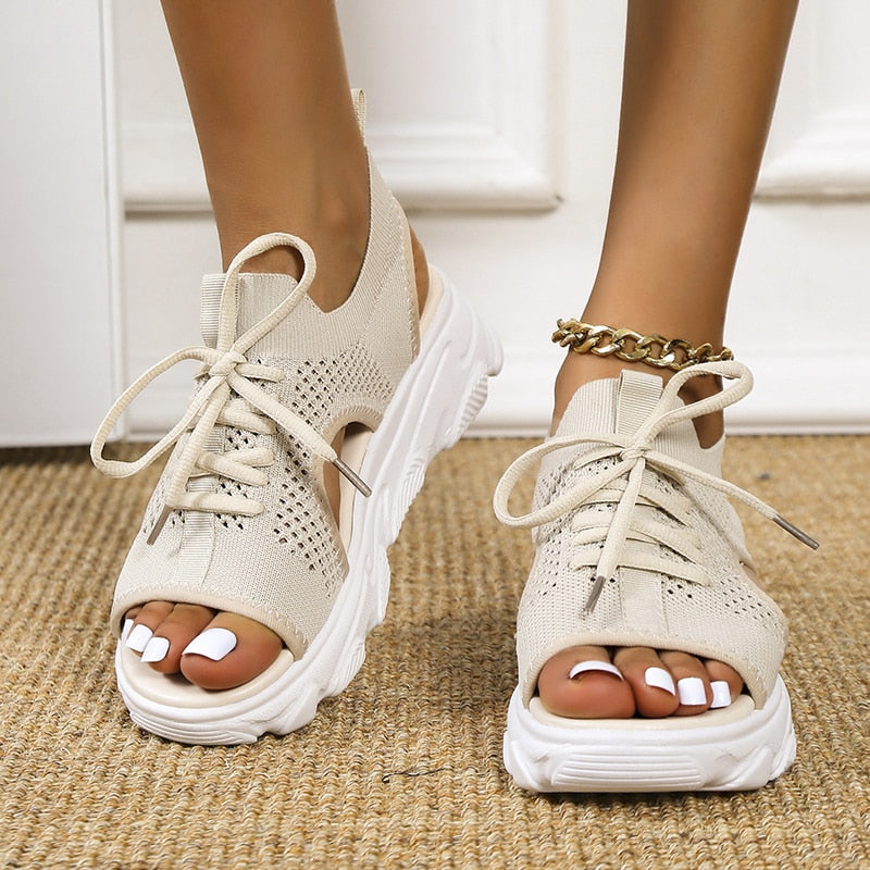 Sandales d'Été en Maille pour Femme - Gladiateur