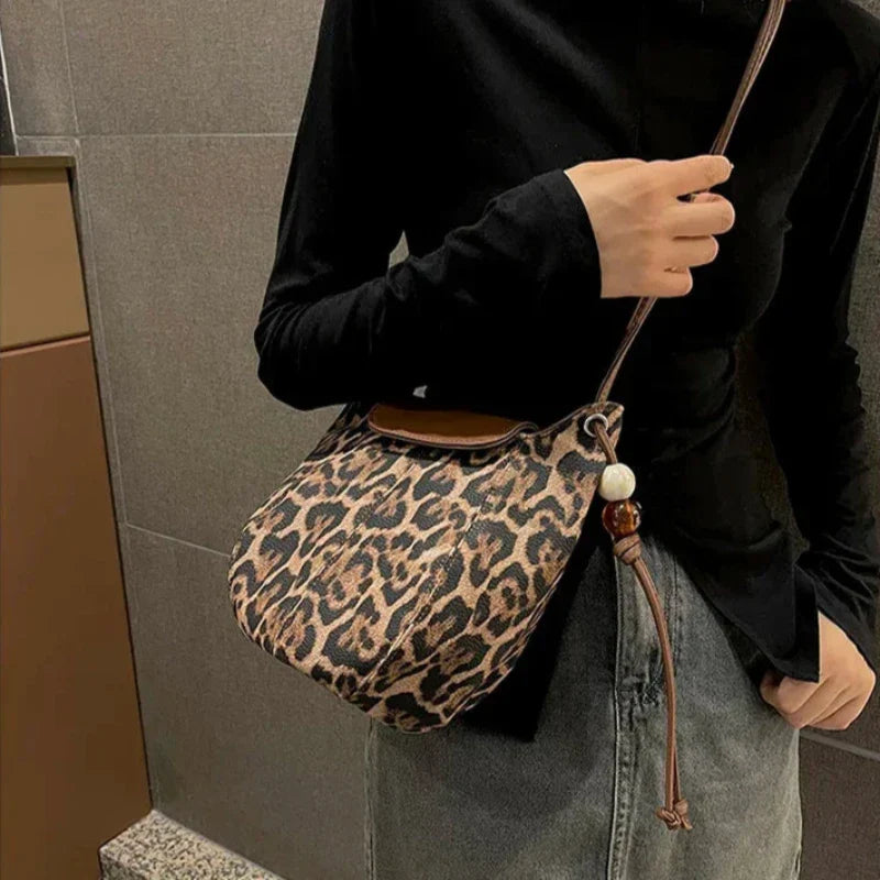 Sac à Main Souple Léopard pour Femme