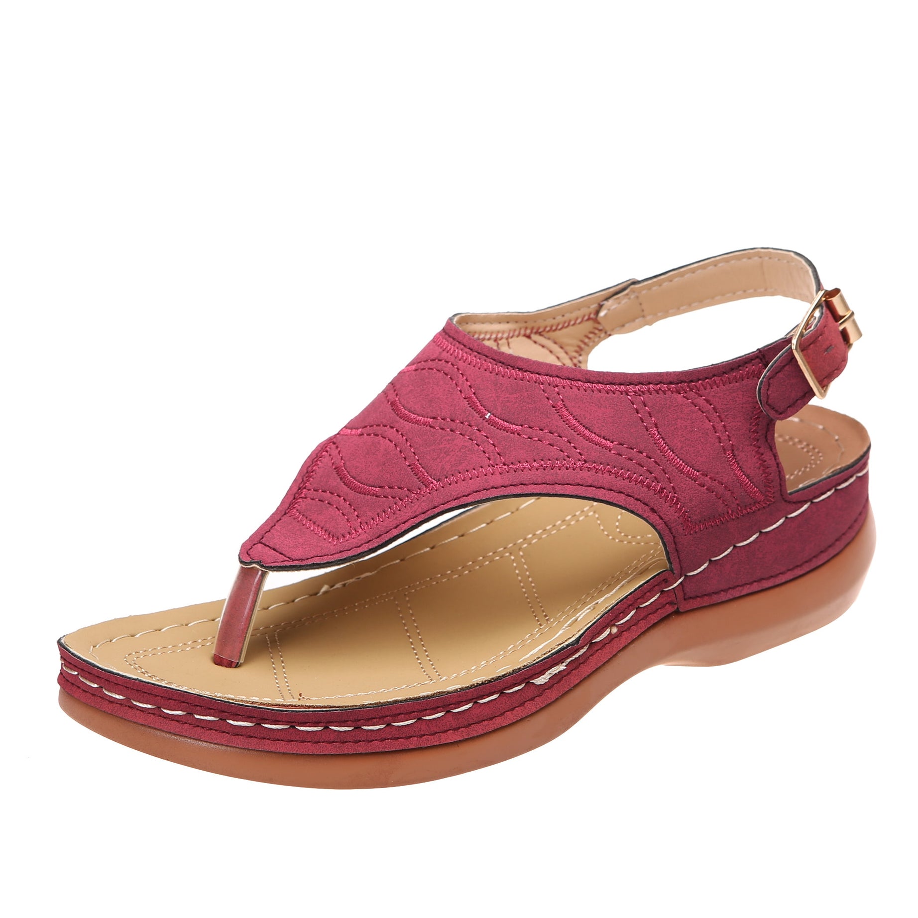 Women's Strappy Open Toe Flat Sandals - Mondial