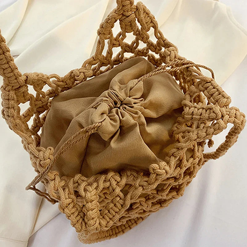 Sac Femme Seau Design de Filet