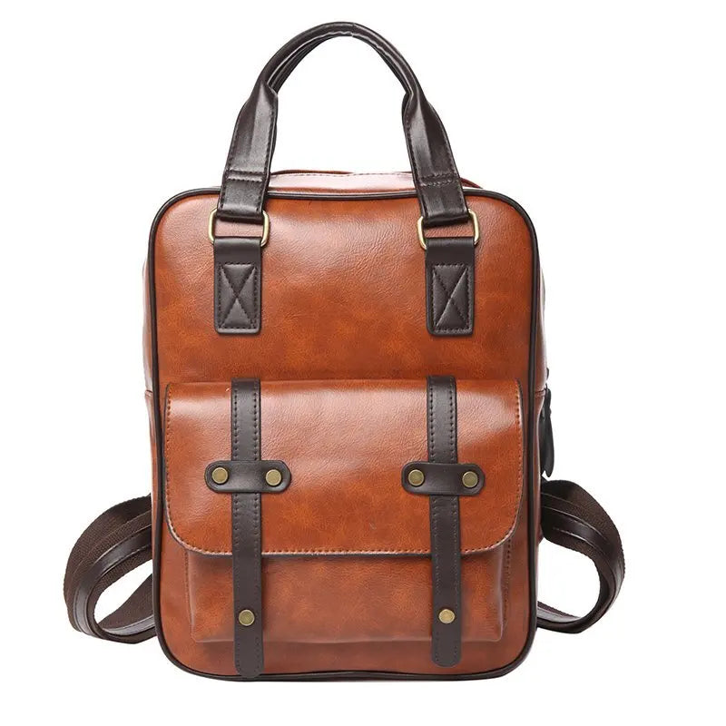 Sac Cartable Femme Multipoches Marron