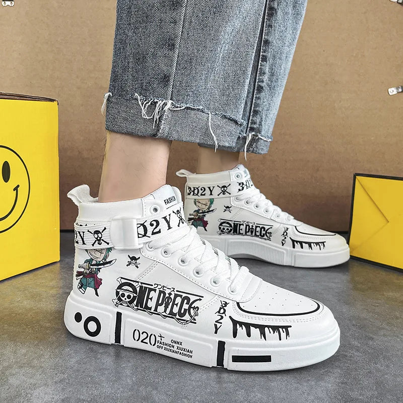 Chaussure manga one piece - Baskets hautes respirantes pour fans d'Anime