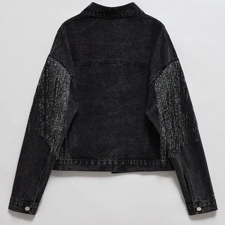 Veste en jean noir Rodéo