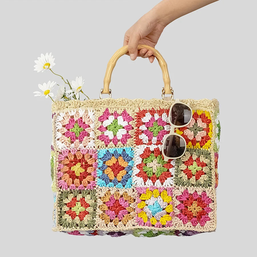 Cabas sac à main crochet