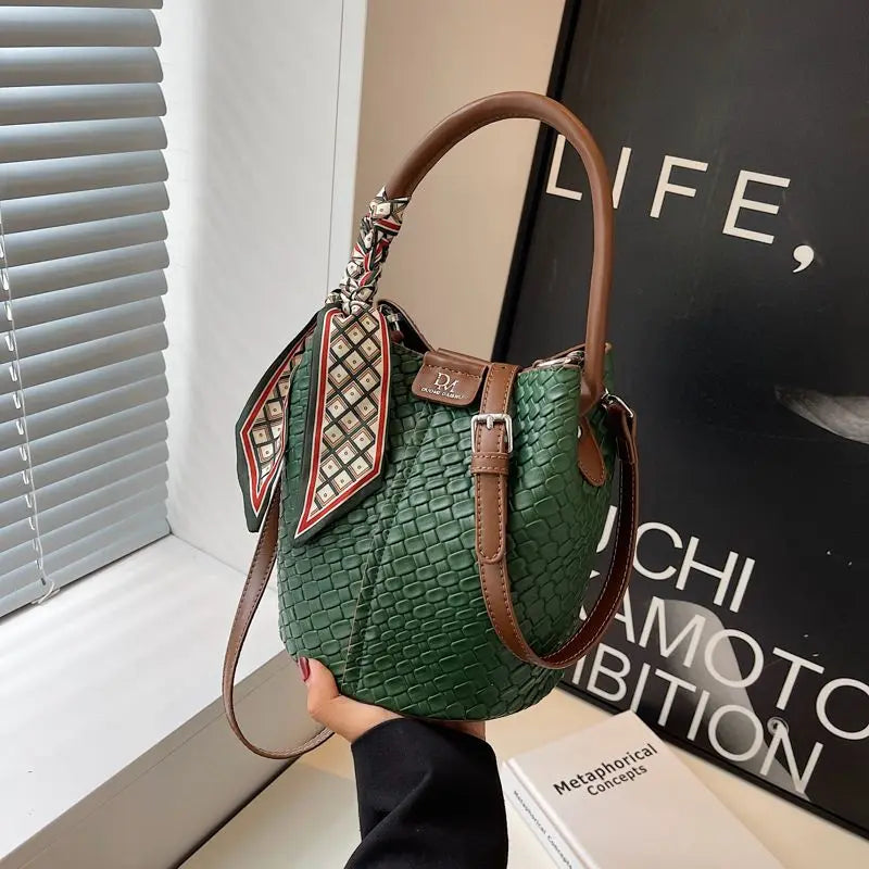 Sac Femme Seau Original Effet Écailles