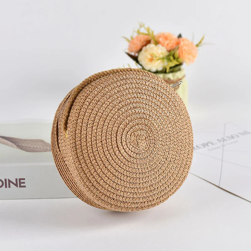 Petit Sac Rond en Paille