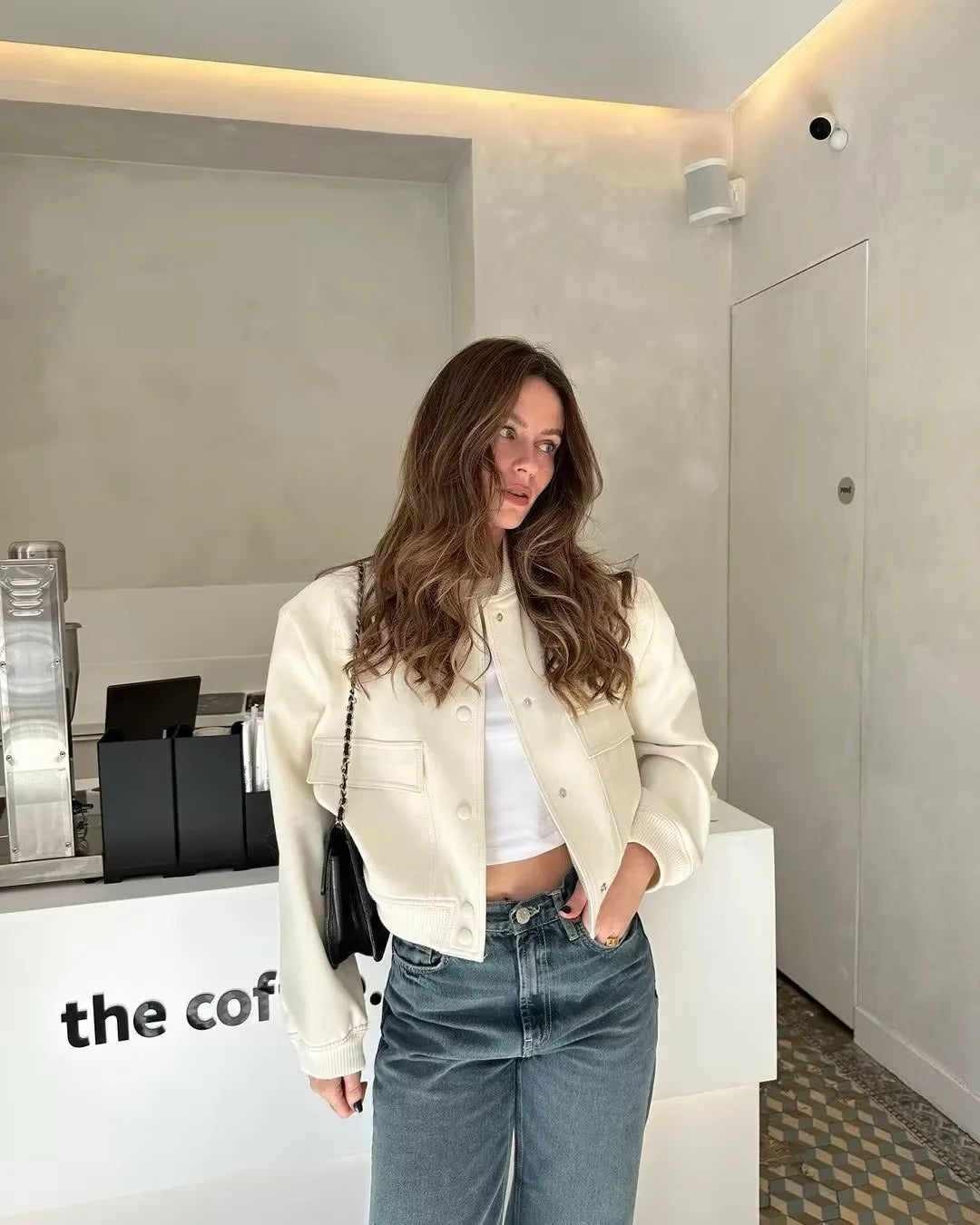 Blouson Bombardier à Manches pour Femme