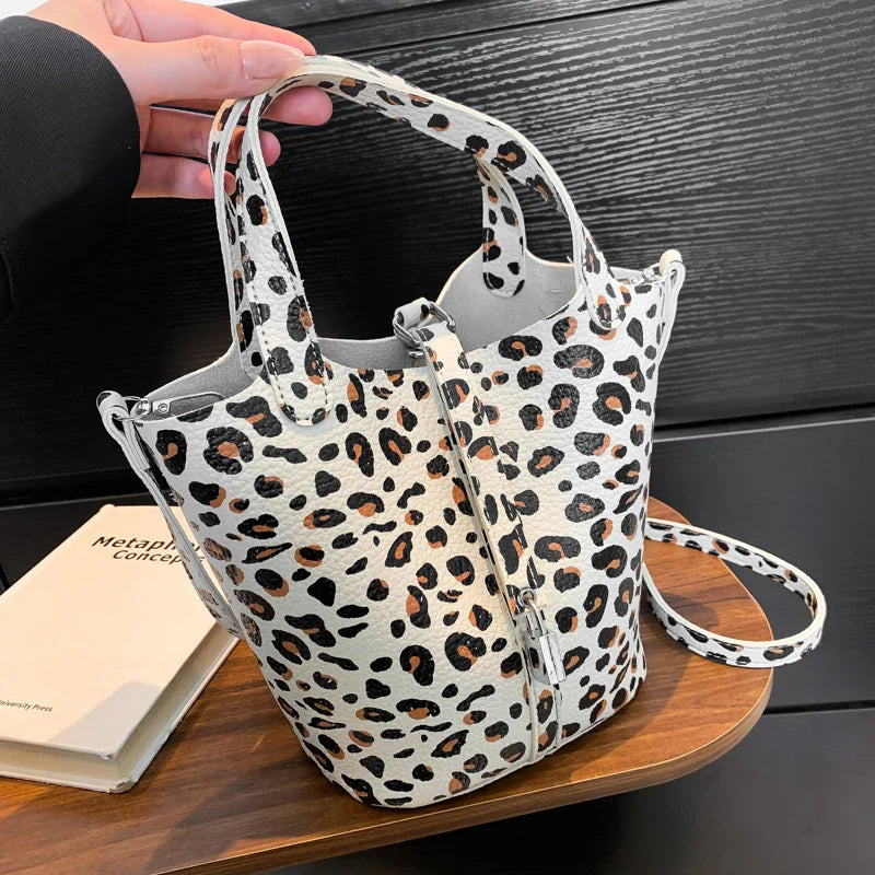 Sac à Main Seau Léopard