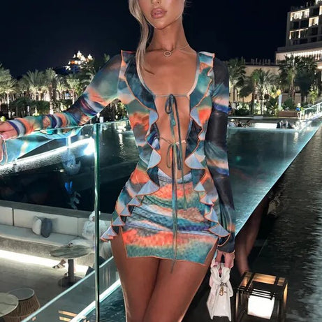 Valentinia – Langärmliges Abend-Minikleid für Damen
