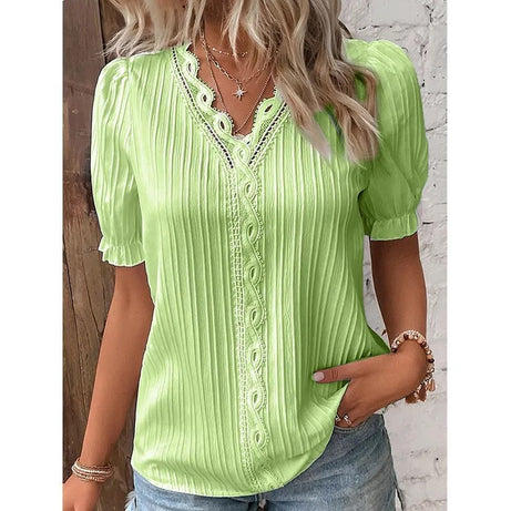 Chemisier à col en V pour femmes Jalio