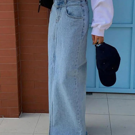 Jupe en jean été Vintage pour femmes Teko