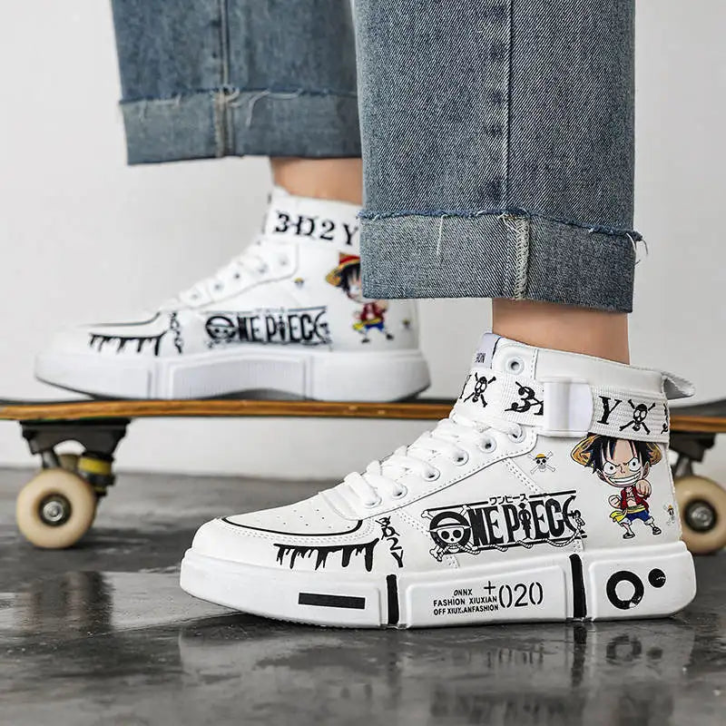 Chaussure manga one piece - Baskets hautes respirantes pour fans d'Anime