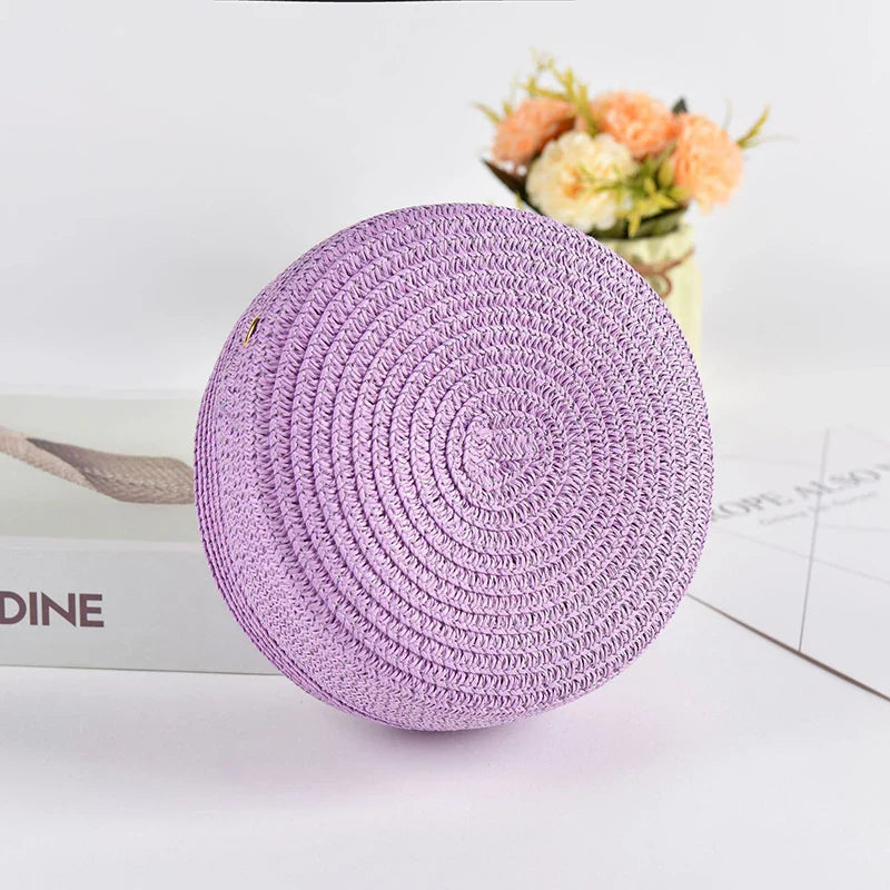 Petit Sac Rond en Paille