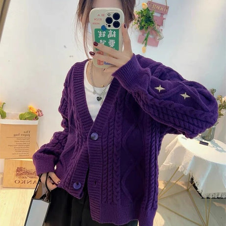 Pull à manches longues vintage pour femmes