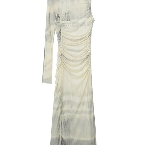 Olga - Robe soirée Midi asymétrique en Tulle pour femmes