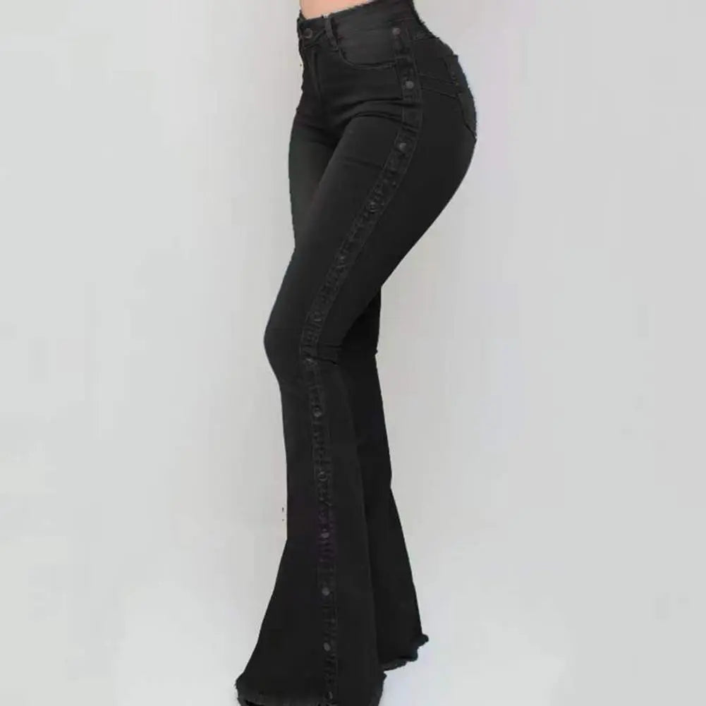 Heer Damen-Jeans mit mittelhohem Bund und ausgestelltem Bein