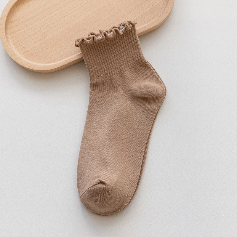 Chaussettes douces pour femmes avec finition ondulée Blakely