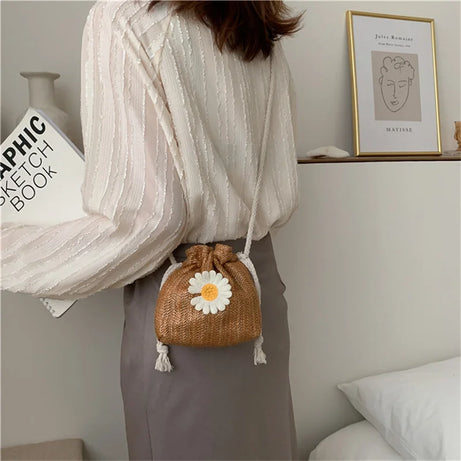 Sac Femme Bourse avec Pâquerette