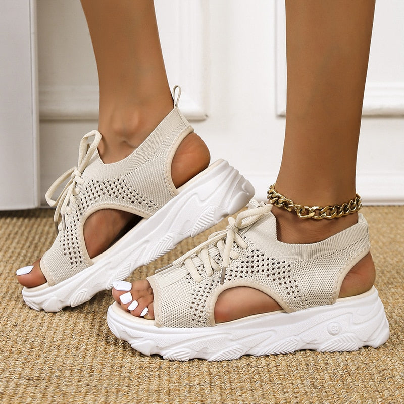 Sandales d'Été en Maille pour Femme - Gladiateur